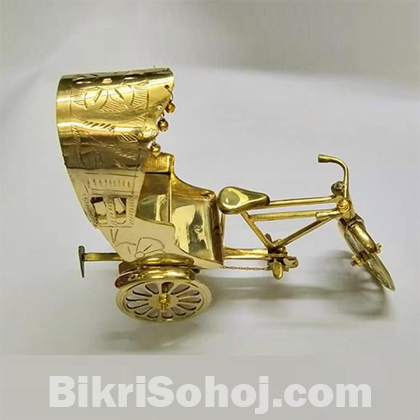 Copper Rickshaw Showpiece